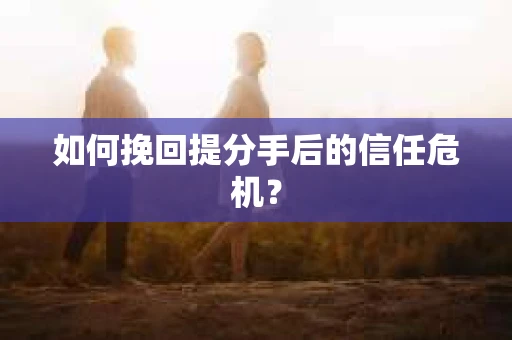如何挽回提分手后的信任危机？