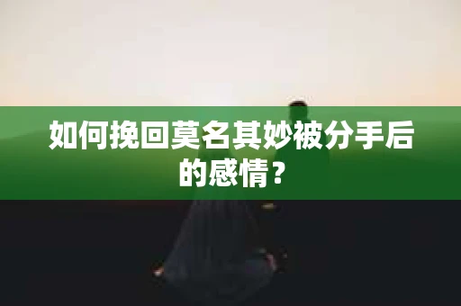 如何挽回莫名其妙被分手后的感情？