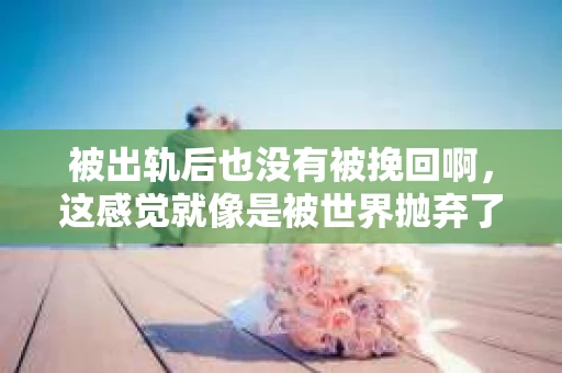 被出轨后也没有被挽回啊，这感觉就像是被世界抛弃了一样。我曾经也经历过这样的事情，那种心如刀割的痛，至今仍记忆犹新。今天，我想和大家聊聊这个话题，希望能给那些正在经历或者曾经经历过类似痛苦的人一些安慰和帮助。