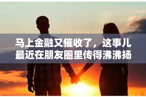 马上金融又催收了，这事儿最近在朋友圈里传得沸沸扬扬。说实话，我也有点好奇，这马上金融到底是怎么回事？催收又是怎么一回事？今天，我就来跟大家聊聊这个话题。