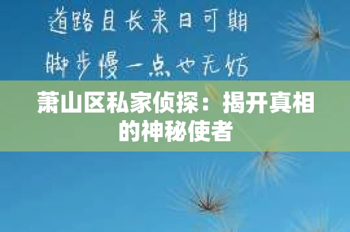 萧山区私家侦探：揭开真相的神秘使者