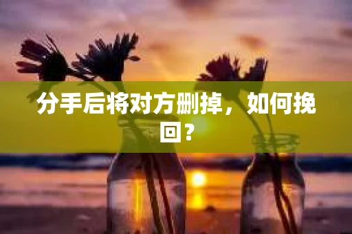 分手后将对方删掉,如何挽回? 分手后将对方删掉,如何挽回?