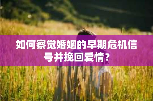如何察觉婚姻的早期危机信号并挽回爱情？