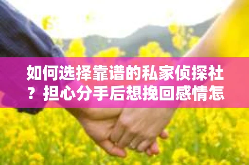 如何选择靠谱的私家侦探社？担心分手后想挽回感情怎么办？